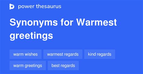 WARMEST WISHES in Thesaurus: 100+ Synonyms & Antonyms .